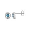 Thumbnail Image 1 of Blue Topaz & Lab-Created White Sapphire Earrings Sterling Silver