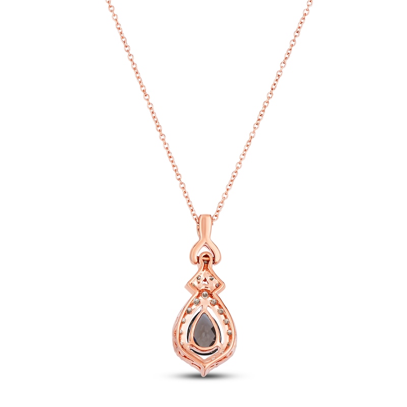 Le Vian Chocolate Quartz Necklace 1/2 ct tw Diamonds 14K Strawberry Gold