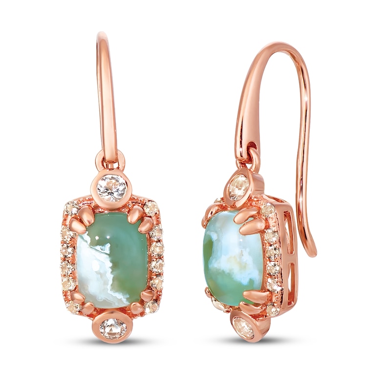 Main Image 1 of Le Vian Aquaprase Earrings Topaz & Quartz 14K Strawberry Gold