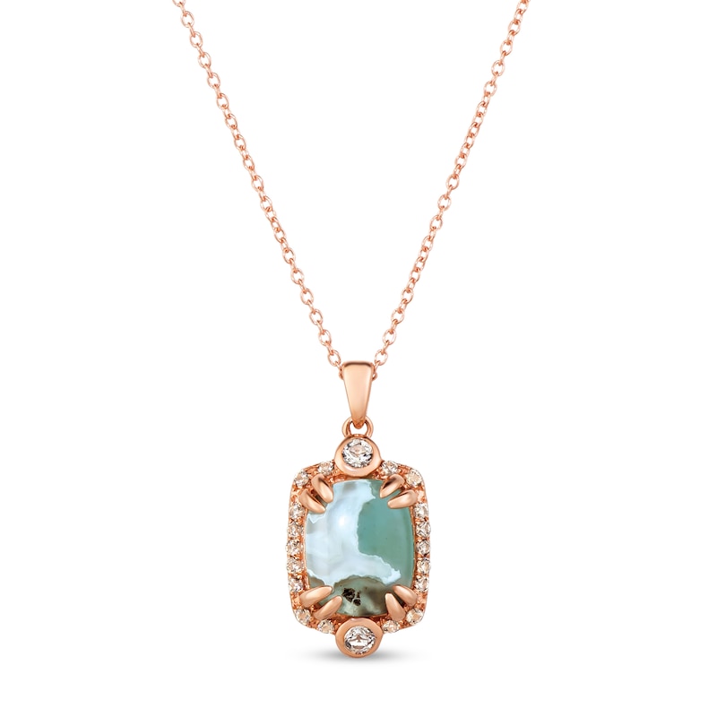 Main Image 1 of Le Vian Aquaprase & Topaz Necklace 14K Strawberry Gold
