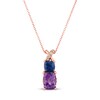 Thumbnail Image 1 of Le Vian Amethyst & Iolite Necklace 1/15 ct tw Diamonds 14K Strawberry Gold