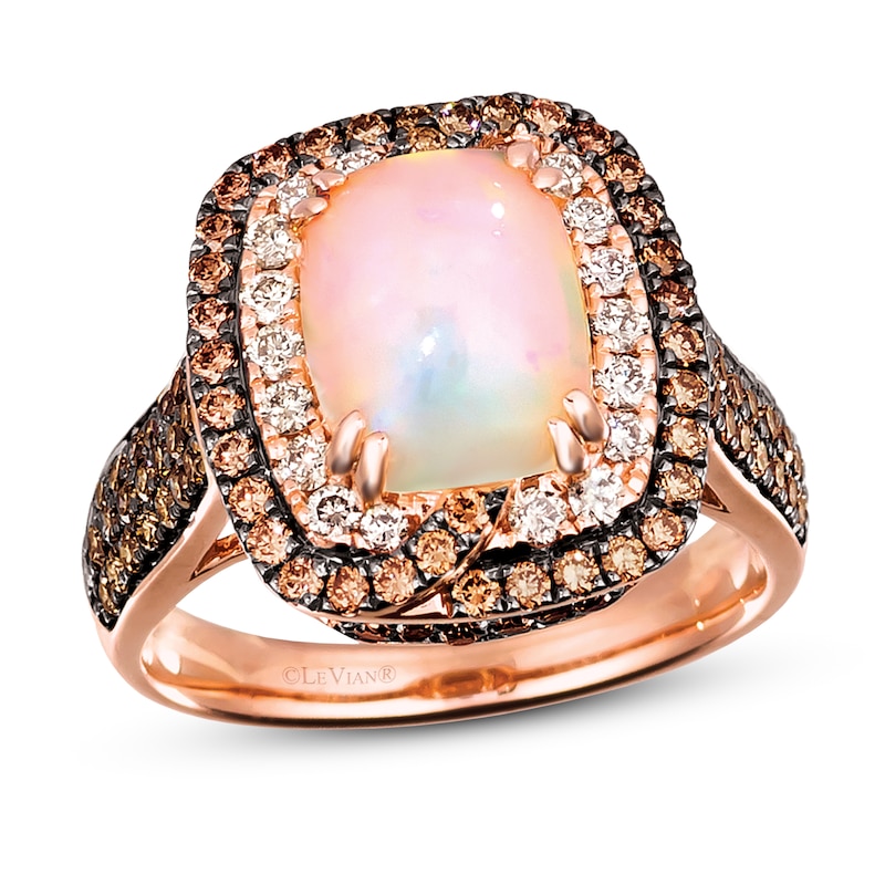 Main Image 1 of Le Vian Opal Ring 1-1/5 ct tw Diamonds 14K Strawberry Gold