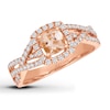 Le Vian Morganite Ring 3/8 ct tw Diamonds 14K Strawberry Gold