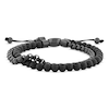 Thumbnail Image 0 of Men's Black Onyx Bolo Bracelet Stainless Steel 10.5"