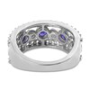 Tanzanite & White Topaz Ring Sterling Silver