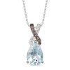 Thumbnail Image 1 of Le Vian Aquamarine Necklace 1/15 ct tw Diamonds 14K Vanilla Gold