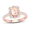 Morganite Ring 1/4 ct tw Diamonds 10K Rose Gold
