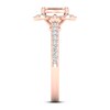 Morganite Ring 1/4 ct tw Diamonds 10K Rose Gold