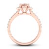 Morganite Ring 1/4 ct tw Diamonds 10K Rose Gold