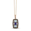 Thumbnail Image 1 of Le Vian Chocolatier Tanzanite & Aquamarine Necklace 5/8 ct tw Diamonds 14K Strawberry Gold 18"