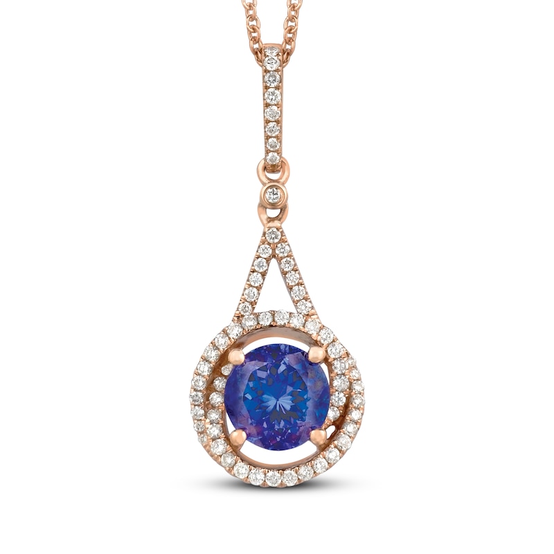 Le Vian Tanzanite Necklace 1/4 ct tw Diamonds 14K Strawberry Gold
