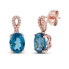 Thumbnail Image 0 of Topaz & Diamond Earrings 1/20 ct tw 10K Rose Gold