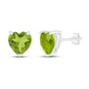 Thumbnail Image 1 of Peridot Heart Stud Earrings Sterling Silver