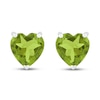 Thumbnail Image 3 of Peridot Heart Stud Earrings Sterling Silver