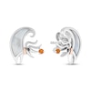 Disney Treasures The Nightmare Before Christmas Mother of Pearl & Citrine Earrings Sterling Silver & 10K Rose Gold