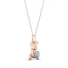 Thumbnail Image 1 of Opal & Diamond Teddy Bear Necklace 1/20 ct tw 10K Rose Gold 18"