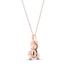 Thumbnail Image 3 of Opal & Diamond Teddy Bear Necklace 1/20 ct tw 10K Rose Gold 18"