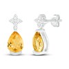 Thumbnail Image 1 of Citrine & White Lab-Created Sapphire Earrings Sterling Silver