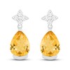 Thumbnail Image 3 of Citrine & White Lab-Created Sapphire Earrings Sterling Silver