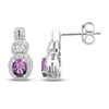 Thumbnail Image 0 of Amethyst & White Topaz Earrings Sterling Silver