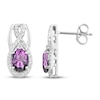 Thumbnail Image 0 of Amethyst & White Topaz Earrings Sterling Silver