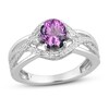 Thumbnail Image 1 of Amethyst & White Topaz Ring Sterling Silver