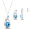 Thumbnail Image 0 of Blue Topaz & White Lab-Created Sapphire Boxed Set Sterling Silver