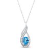 Thumbnail Image 1 of Blue Topaz & White Lab-Created Sapphire Boxed Set Sterling Silver
