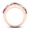 Opal & Pink Tourmaline Ring 1/6 ct tw Diamonds 10K Rose Gold