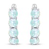 Thumbnail Image 1 of Opal Hoop Earrings Sterling Silver