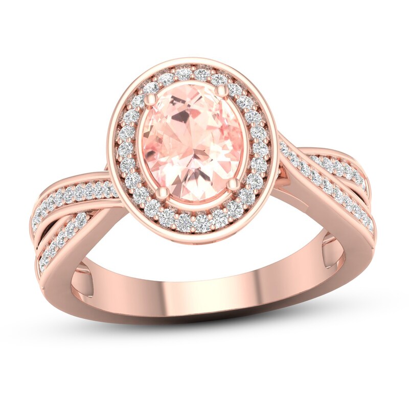 Morganite & Diamond Ring 1/4 ct tw 10K Rose Gold