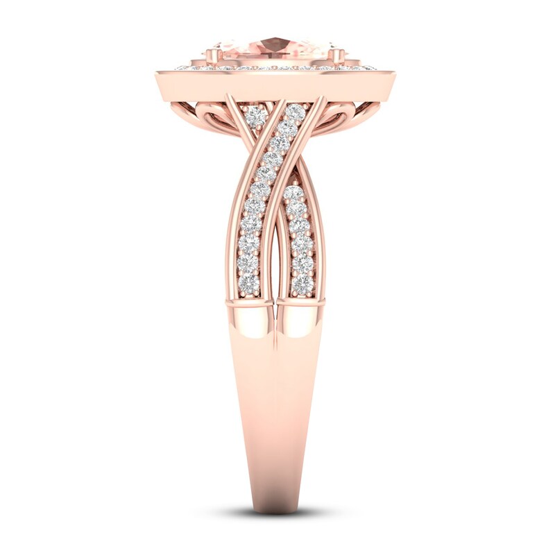 Morganite & Diamond Ring 1/4 ct tw 10K Rose Gold