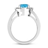 Thumbnail Image 2 of Blue Topaz & Diamond Ring Sterling Silver