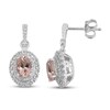 Thumbnail Image 0 of Morganite & White Topaz Dangle Earrings Sterling Silver