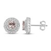 Morganite & White Topaz Earrings Sterling Silver