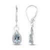 Thumbnail Image 1 of Aquamarine & White Topaz Drop Earrings Sterling Silver