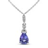 Thumbnail Image 1 of Tanzanite & Diamond Necklace Sterling Silver 18"