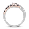 Disney Treasures Alice in Wonderland "Cheshire Cat" Amethyst & Diamond Ring 1/10 ct tw Sterling Silver & 10K Rose Gold