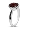 Disney Treasures Alice in Wonderland "Queen of Hearts" Diamond & Garnet Ring 1/10 ct tw Sterling Silver