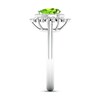Peridot & White Lab-Created Sapphire Ring Sterling Silver