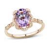 Thumbnail Image 0 of Amethyst Ring 1/8 ct tw Diamonds 10K Rose Gold