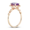 Thumbnail Image 1 of Amethyst Ring 1/8 ct tw Diamonds 10K Rose Gold