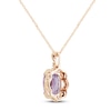 Thumbnail Image 3 of Amethyst Necklace 1/10 ct tw Diamonds 10K Rose Gold 18"