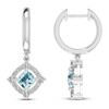 Thumbnail Image 1 of Blue Topaz & White Lab-Created Sapphire Earrings Sterling Silver