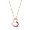 Thumbnail Image 1 of Le Vian Ombré Sapphire and Ruby Necklace 14K Strawberry Gold 18"