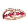 Le Vian Ruby Ring 1/2 ct tw Diamonds 14K Strawberry Gold
