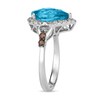 Le Vian Blue Topaz Ring 3/8 ct tw Diamonds 14K Vanilla Gold
