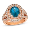 Thumbnail Image 1 of Le Vian Blue Topaz Ring 1-1/6 ct tw Diamonds 14K Strawberry Gold