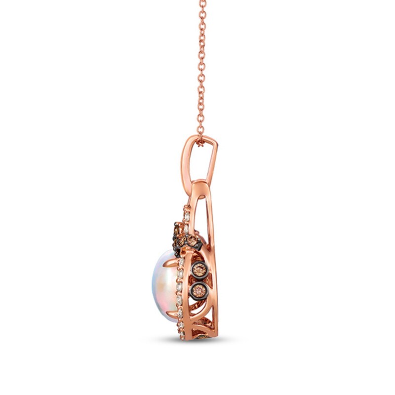 Main Image 2 of Le Vian Opal Necklace 5/8 ct tw Diamonds 14K Strawberry Gold 18"