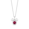 Thumbnail Image 0 of Disney Treasures Mickey Mouse Lab-Created Ruby & Diamond Necklace Sterling Silver 17"